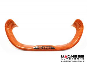 Alfa Romeo 4C Steering Wheel Trim - Carbon Fiber - Lower Trim Piece - Orange Candy